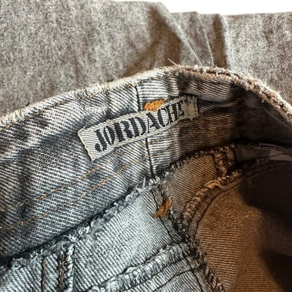 Jordace Retro Vintage 1990s Straight Leg Jeans Pants Logo Distressed Size 28 - Picture 6 of 14